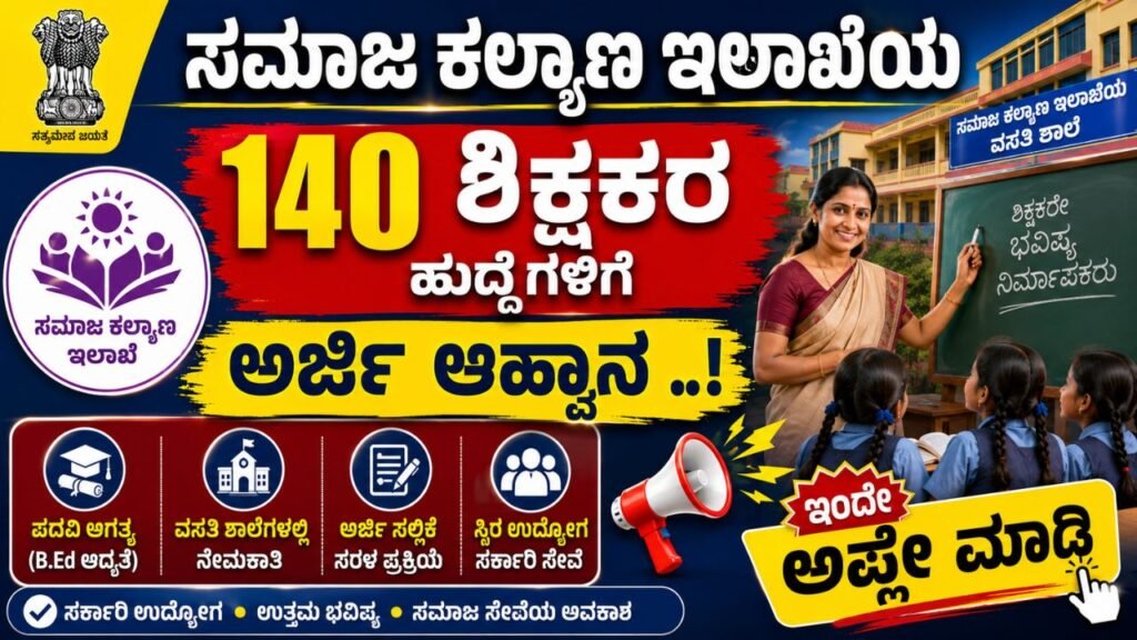 Karnataka SWD Teacher Recruitment