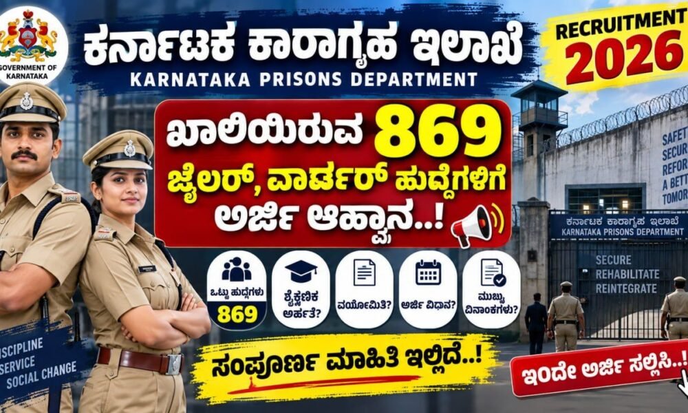 Karnataka Prisons Department Recruitment