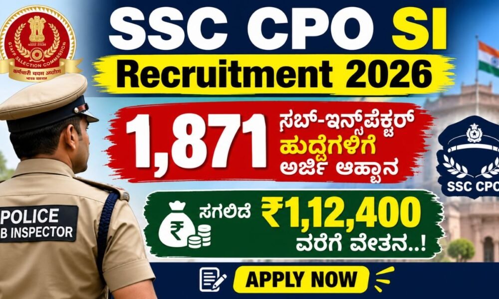 SSC CPO SI Recruitment 2026