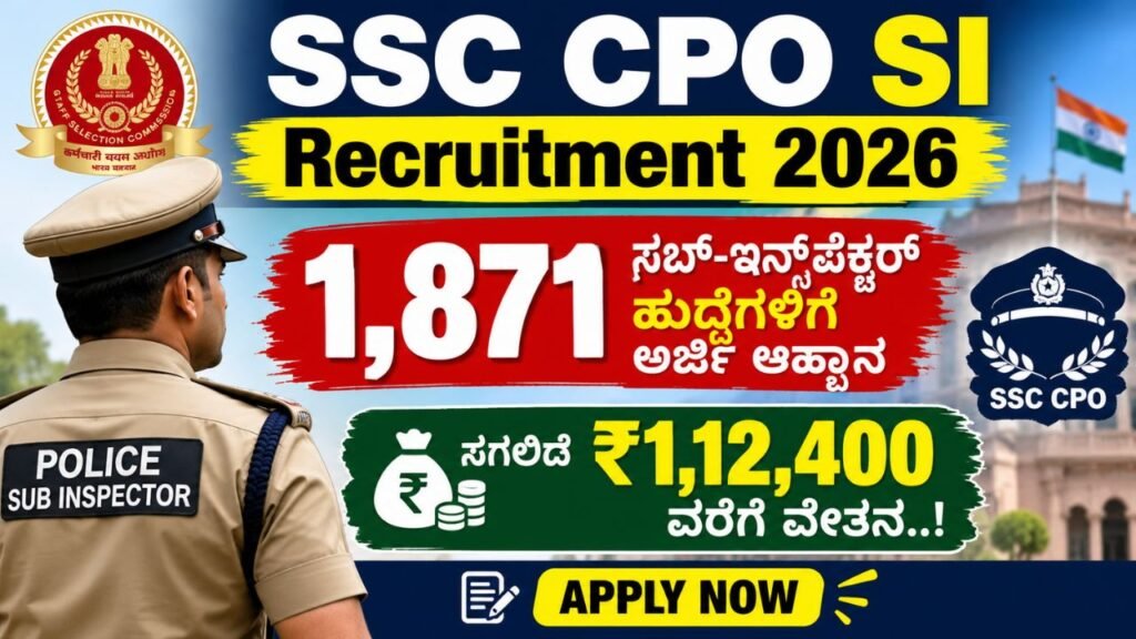 SSC CPO SI Recruitment 2026