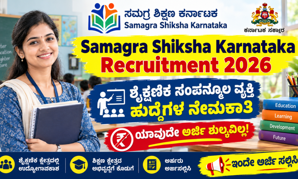 Samagra Shiksha Karnataka Recruitment
