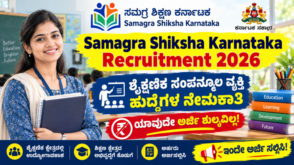 Samagra Shiksha Karnataka Recruitment